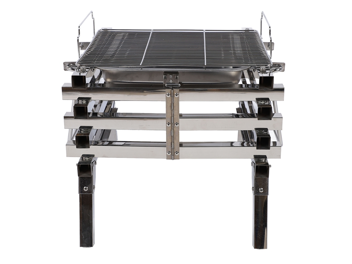 Barbacoa portátil plegable de acero inoxidable para acampar y al aire libre