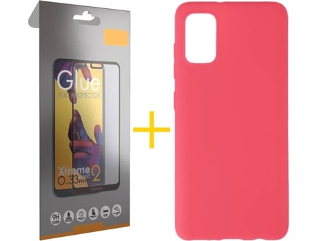 Kit Funda + Protector de Pantalla Samsung Galaxy A51 5G SKYHE Full (Rosa)