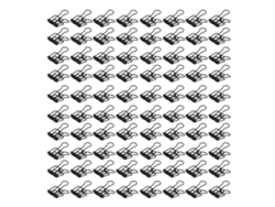 80 Pinzas De Carpeta Huecas 0.7in Metálicas Fuertes Para Oficina Hogar Estudio Clips De Papel Negros