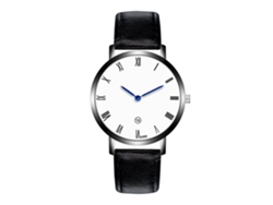 Reloj De Pulsera De Aleación Con Dial Redondo Analógico De Cuarzo Para Hombre Negro