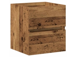Mueble para lavabo de baño, madera antigua, 41 x 38,5 x 45 cm