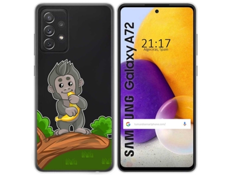 Carcasa Samsung Galaxy A72 TUMUNDOSMARTPHONE Dibujos Transparente Multicolor