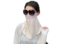 Protetor Facial E Cervical Uv Floss Gelo Respirável Para Verão Com Abertura Nasal Roxo