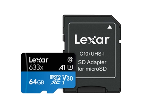 Tarjeta de Memoria Lexar Alto Rendimiento Micro SD Clase 10 64Gb