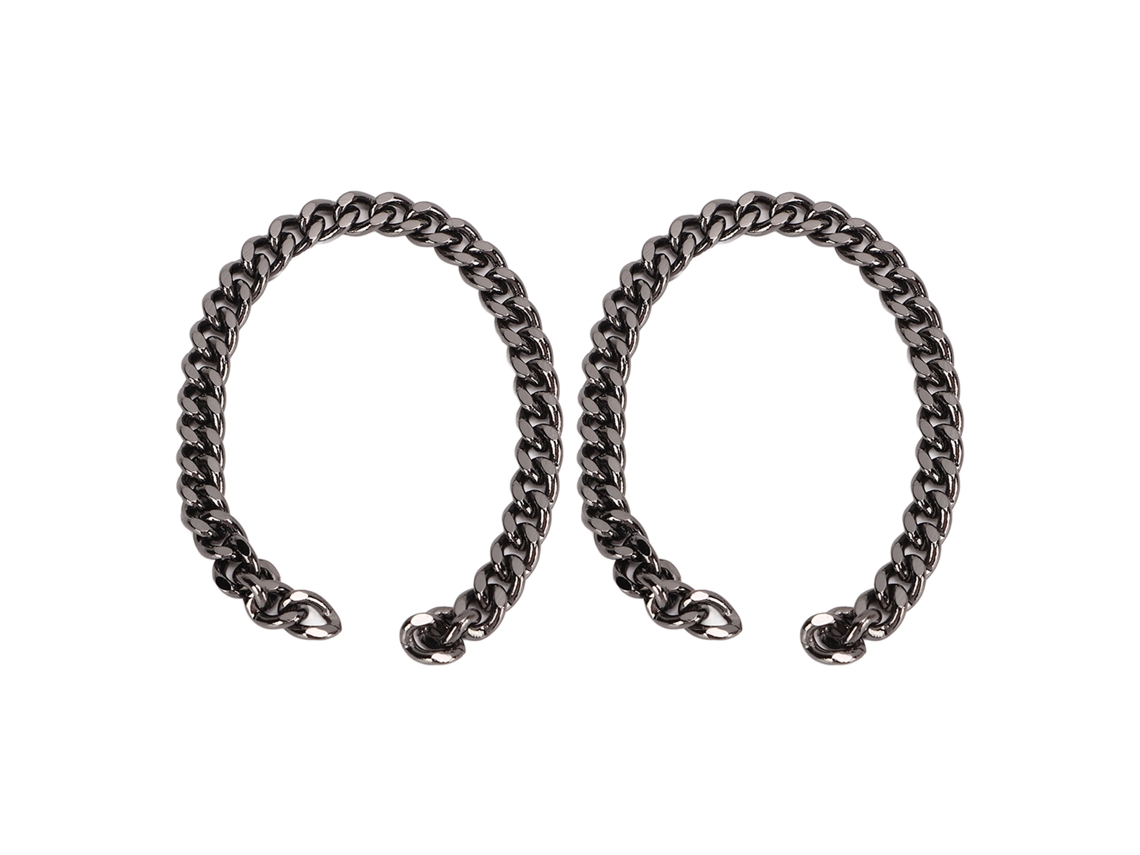 Cadena Lateral Elegante De Aluminio Estilo Retro De 9,9 Metros (32,8 Pies) Para Collar, Pulsera, Color Plata Y Negro.