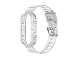 Compatible Con Xiaomi Mi Band 6/5, Pulsera Deportiva De Silicona, Transparente, 24 Cm.
