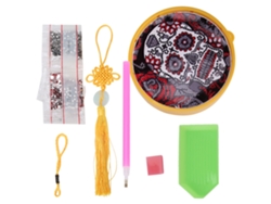Lámpara De Pintura De Diamantes Diy Con Diseño De Calavera, Decoración De Mesa Colgante Para El Hogar.