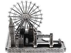 Réplica decorativa del Big Ben de Londres en metal gris, gran adorno de reloj de la Torre del Puente de Londres, réplica decorativa del Gokoco.