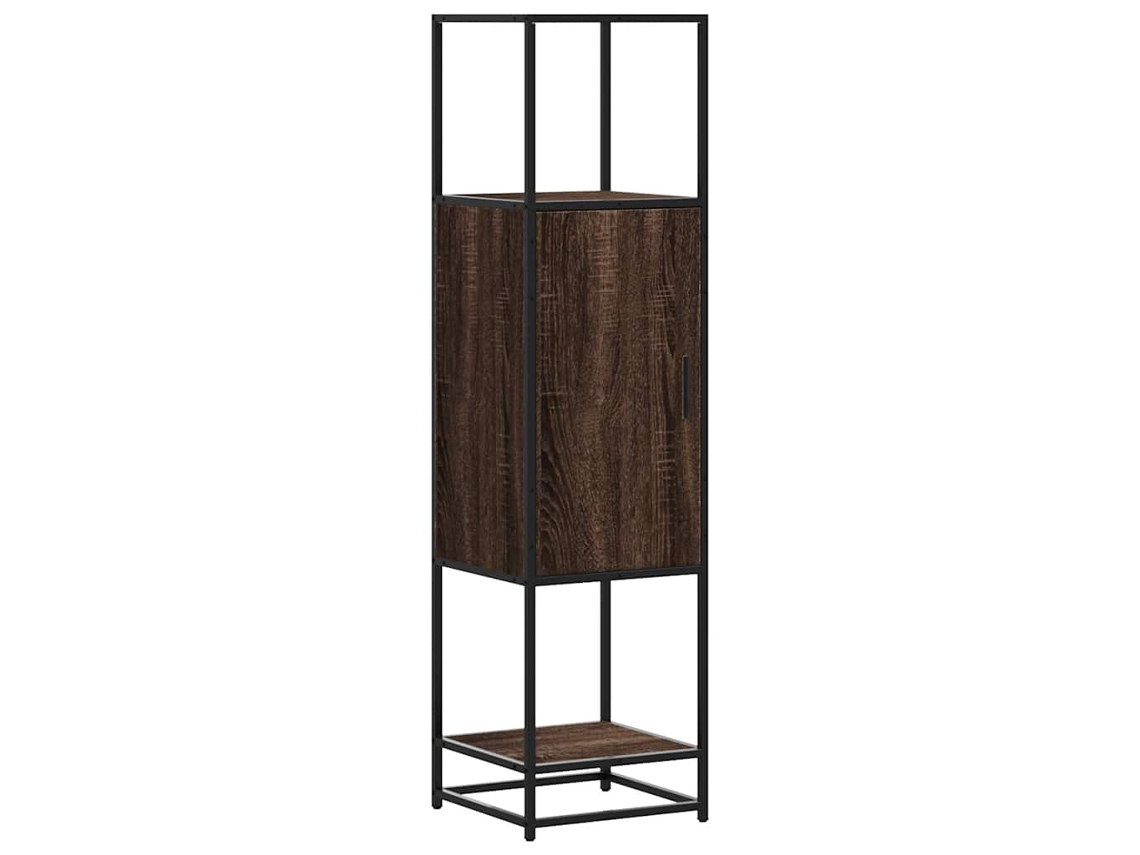 Mueble alto en roble marrón MAISON EXCLUSIVE en madera y metal (35,5x35x139 cm)