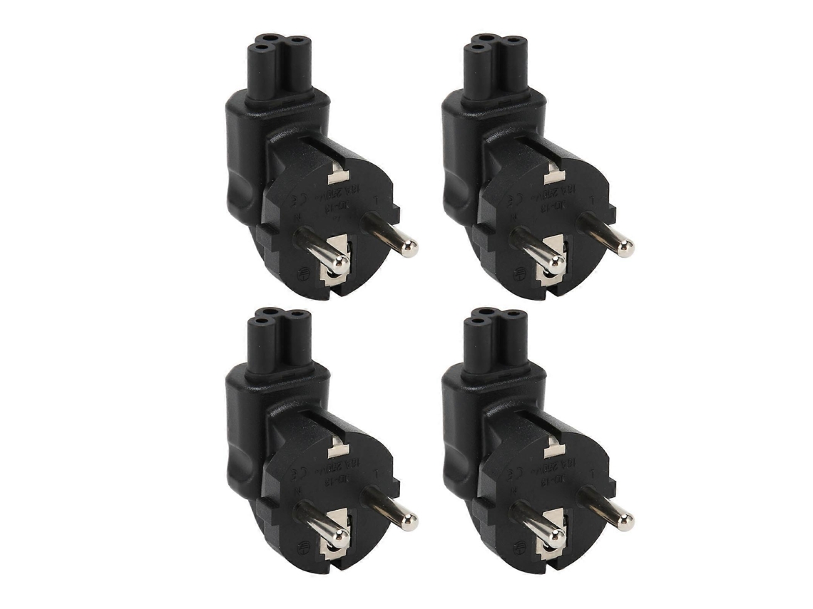 Juego de 4 adaptadores de corriente universales con enchufe UE de 4,8 mm según IEC320 C5, estándar europeo, 100-250 V. Hengjian