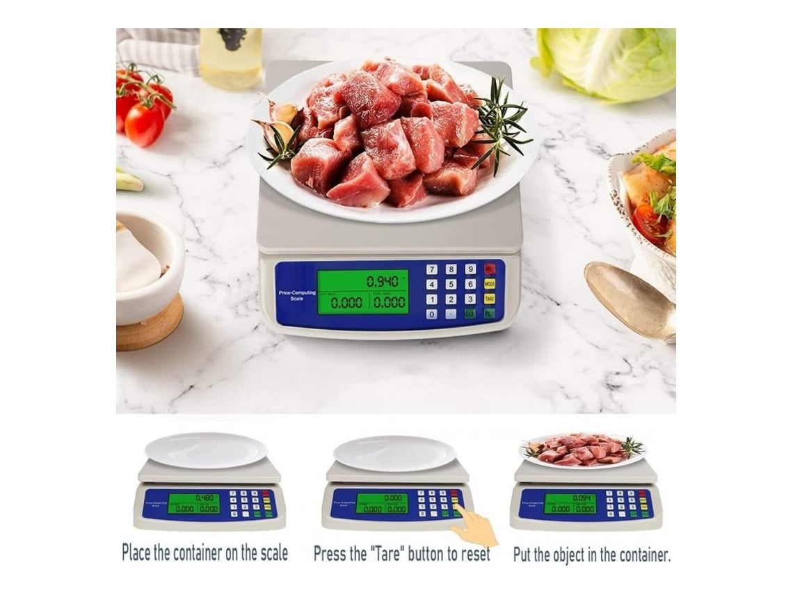 Báscula de Cocina Digital Electrónica de Precisión Peso 1G 30Kg