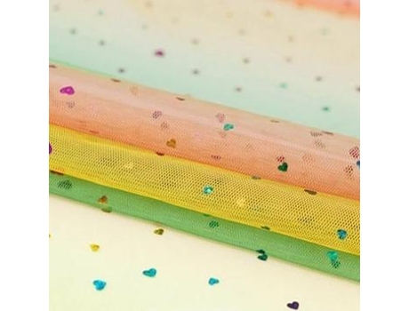 Tela De Tul De Malla De Punto Para Coser La Decoración De La Casa Colorida Y Coloreada (Tj0261 -8 - 25X135Cm 0.25 Metros)