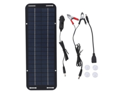 Kit Portátil Y Ligero De Panel Solar Monocristalino De 10 W Para Acampar, Hacer Senderismo Y Viajar, Con Cables Incluidos.