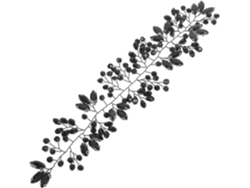Diadema Nupcial Negra Con Diamantes De Imitación Y Accesorio Para El Cabello Con Perlas Y Enredadera Para Bodas Y
