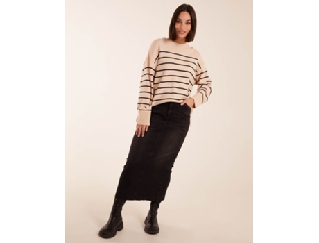 Camiseta de Mujer BLUE VANILLA Thin Crew Neck Gris (S)