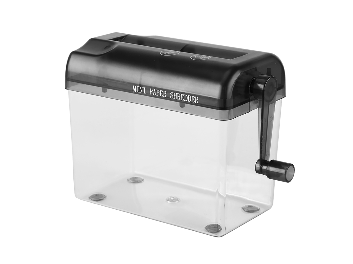 Trituradora De Papel Manual Mini Portátil A6 Para Oficina Hogar Escuela (gris)