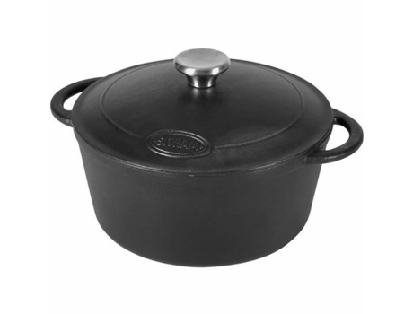 Cazuela Sitram Ø 24 x 12 cm Negro 4 L Hierro Fundido