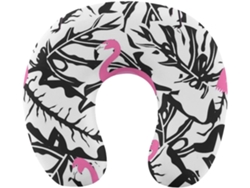 Almohada Viaje Flamingo Black Espuma Viscoelástica Viscoelástica Fácil Relajación Cómodos Familia.brfácil