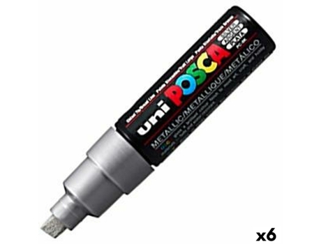 Rotuladores POSCA pc-8k prateado 6 unidades