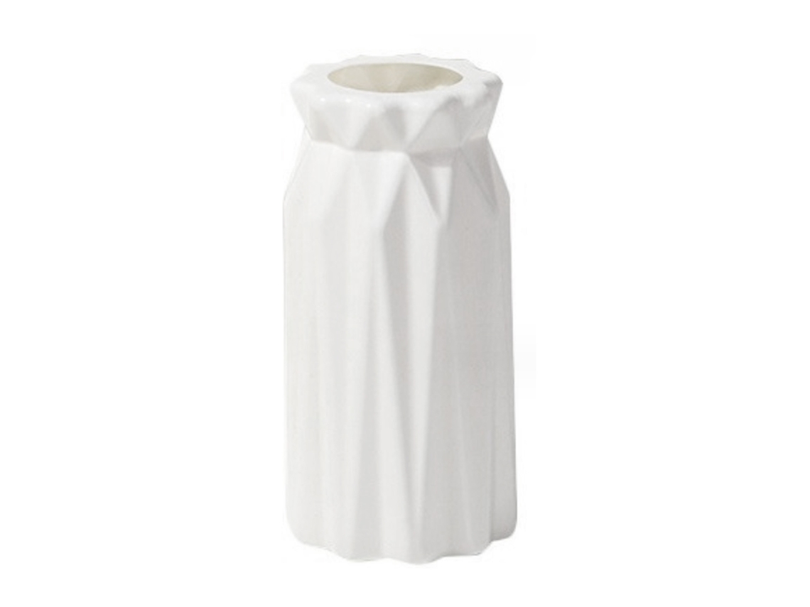 Jarrón blanco de estilo nórdico para decoración del hogar
