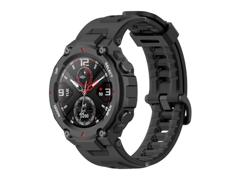 Correa de reloj inteligente para Huami Amazfit T-Rex A1918 Tyrannosaurus Correa de reloj de silicona (negro)
