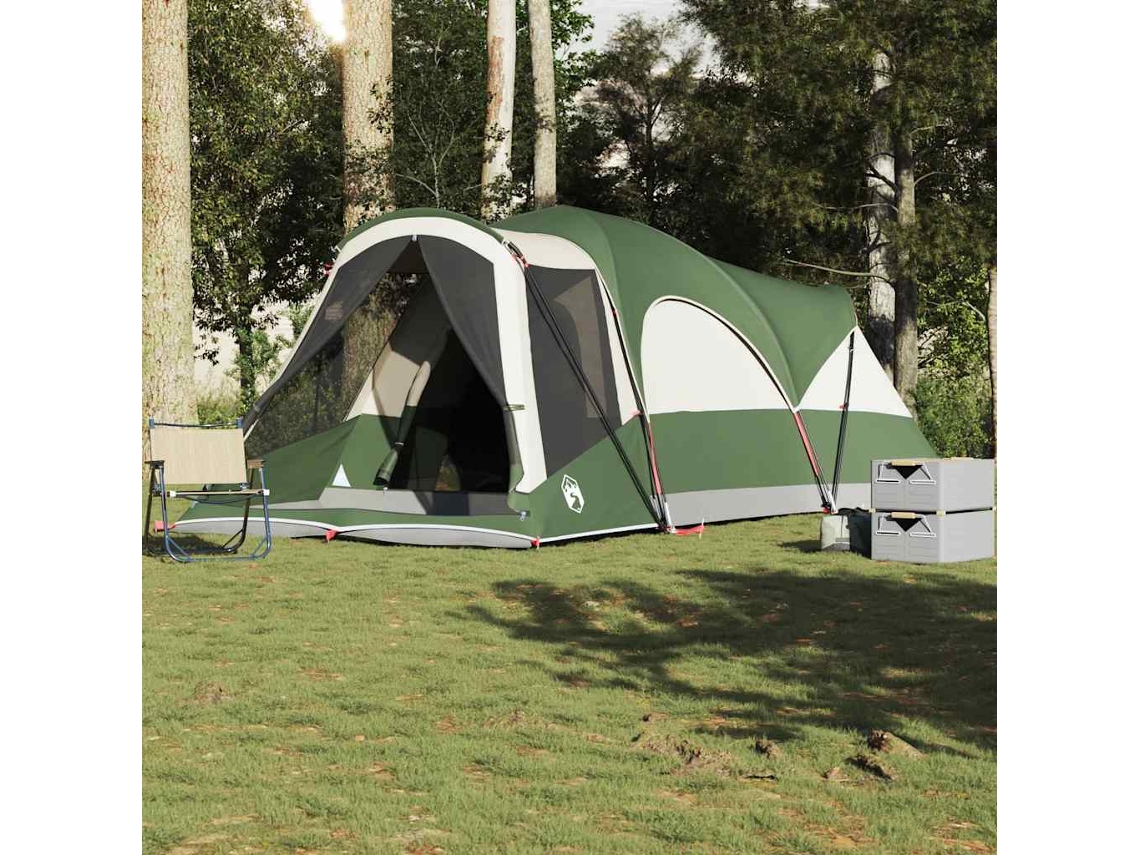 Tienda De Campaña Familiar Túnel 8 Personas Impermeable Verde