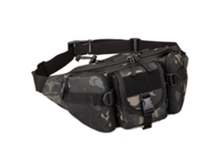 Riñonera táctica deportiva, impermeable, con sistema Molle y cremallera para actividades al aire libre, correr, viajar, ciclismo, camping