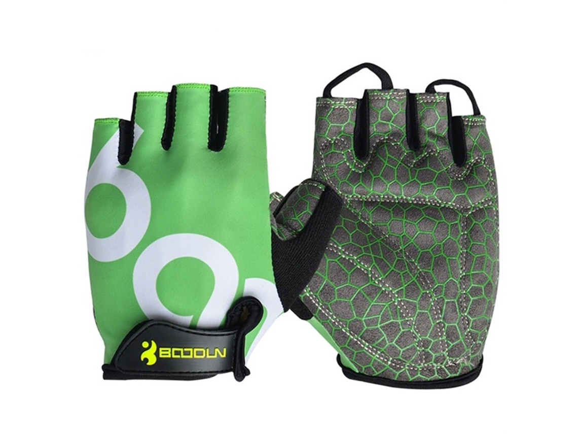 (verde S) Botón De Lycra Para Transpirabilidad, Diseño De Medio Dedo, Antideslizante, Adecuado Para Andar En Montaña Y Carretera.