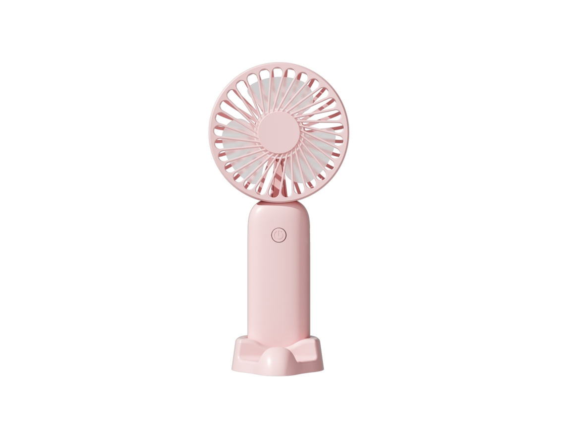 Yuysan Mini Ventilador de Bolsillo USB Recargable Portátil de Escritorio Eléctrico con Gancho D18 500mAh Rosa