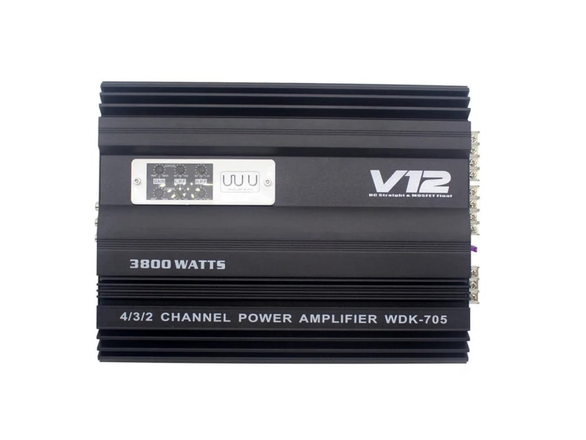 Amplificador De Audio Para Coche De 12 V Y 3800 W Con Salidas Duales, Baja Y Alta Potencia.