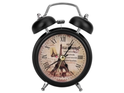 2026-reloj Despertador Digital Mini De Metal Silencioso Con Luces Campanilla Parpadeante Para Dormitorio Estudiante Negro
