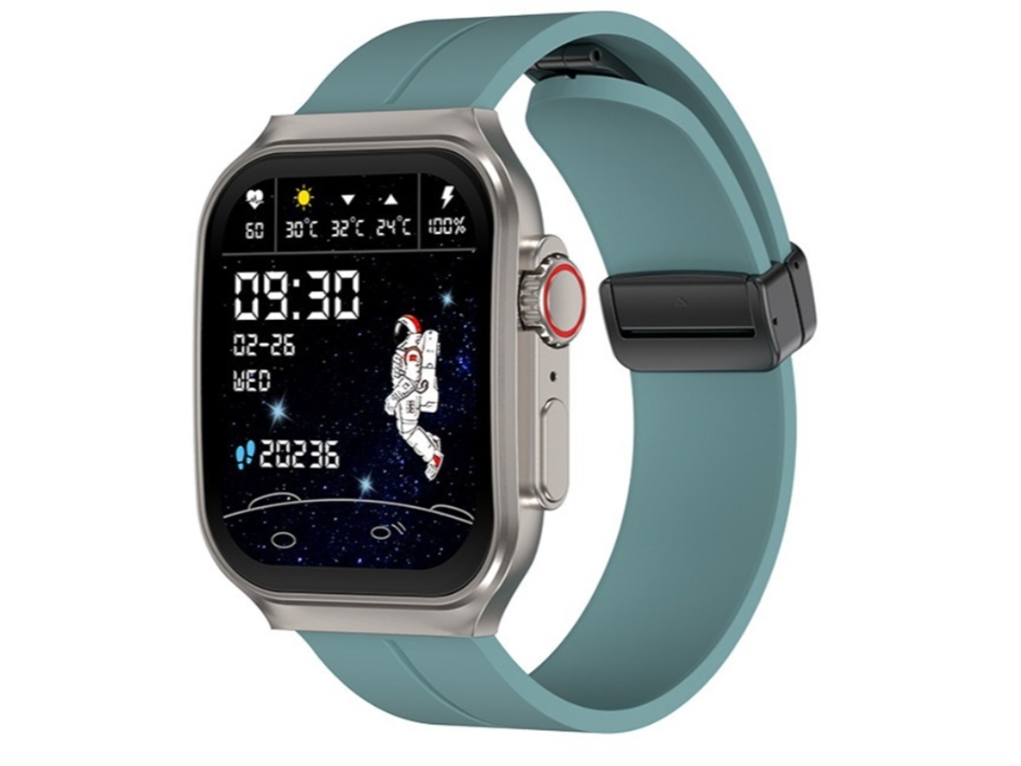 Reloj Inteligente con Pantalla Curva Flexible 3D Llamada Bluetooth y Clasificación de Resistencia al Agua IP67 Verde YEMAESRE