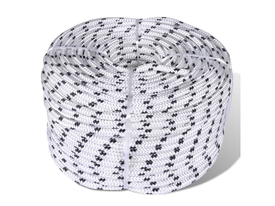 Cuerda Trenzada Poliéster 12 Mm 250 Mm Blanco