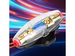 2026dz - Bloque de distribución de fusibles, 1 entrada, 1 salida, portafusibles para audio de automóvil, calibre 4/6/8, 12 V