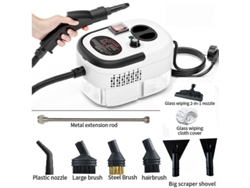 Limpiador a vapor de alta temperatura y alta presión con 6 velocidades, ideal para la limpieza de cocinas y coches (blanco)
