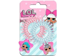 Conjunto Elásticos para el Cabello LOL SURPRISE Rosa y Azul