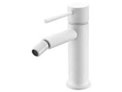 Grifo monomando para bidé, blanco mate, en latón y zama, con cartucho cerámico de 25 mm y latiguillos flexibles, Imex Imex Bdys045 2bl