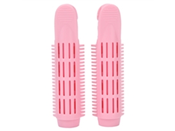 2 Piezas Pinza Rizadora De Pelo Rosa Para Volumen Y Cabello Esponjoso