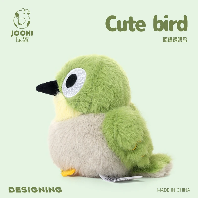 (pájaro De Ojos Blancos De 11 Cm) Mini Juguete De Peluche Realista De Pájaro