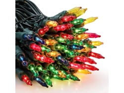 Mini luces navideñas, 100 LED, 120 V, cadena de luces Ul, extensible, para árbol de Navidad, jardín, hogar, fiesta y decoración de interior y exterior.
