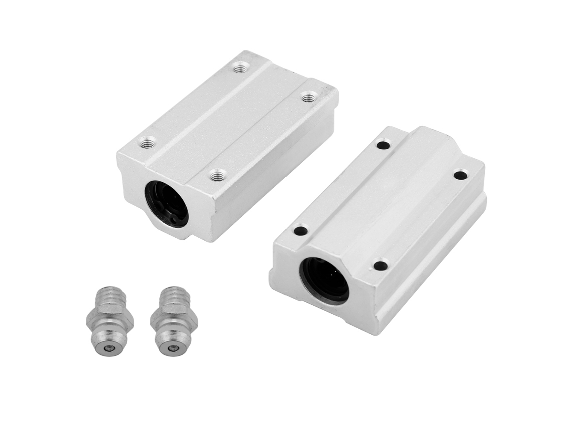 Bloque Deslizante De Rodamientos Lineales De Bolas De Aluminio De 8 Mm Para Máquinas Cnc (2 Piezas)
