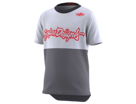 Jerseys TROY LEE DESIGNS Enduro Jersey Manga Curta Flowline Branco M Rapaz