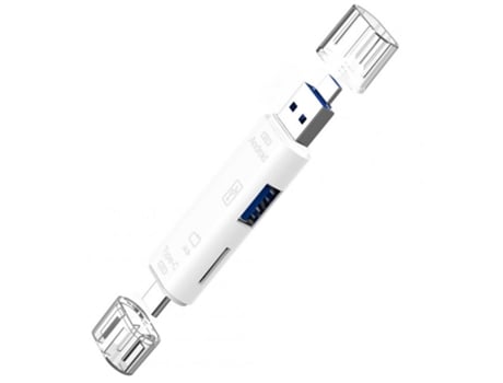 TYPE-C a TF USB2.0 Lector de tarjetas multifunción USB OTG tipo-c All in One Hub Extension blanco