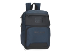 Mochila para portátil de 13,3" y tablet de 12" Pepe Jeans Bromley 24 azul, adaptable a trolley