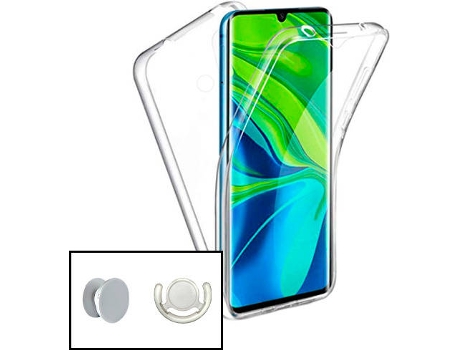 Carcasa + GripHolder + Soporte Blanco Oppo A15 PHONECARE 360° Impact Protection Transparente