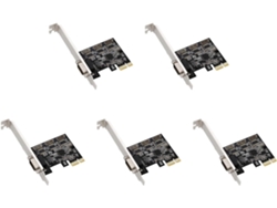 Tarjeta Adaptadora De Expansión Para Computadora De Control Industrial Pcie X1 A Rs232 5x Pci-e
