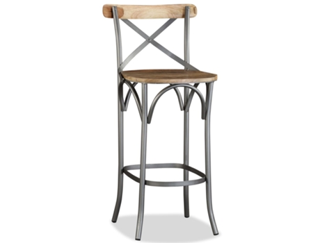MAISON EXCLUSIVE Taburete de cocina de madera maciza de mango