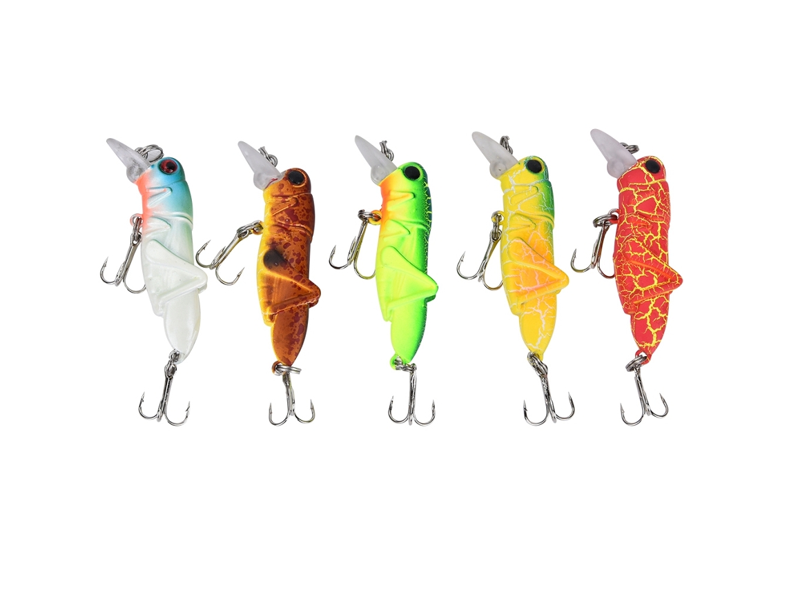 Mini señuelos de pesca innovadores, pesca de lubina con cebo artificial, fabricados con anzuelos de acero con alto contenido de carbono, ideales para aventuras de pesca.