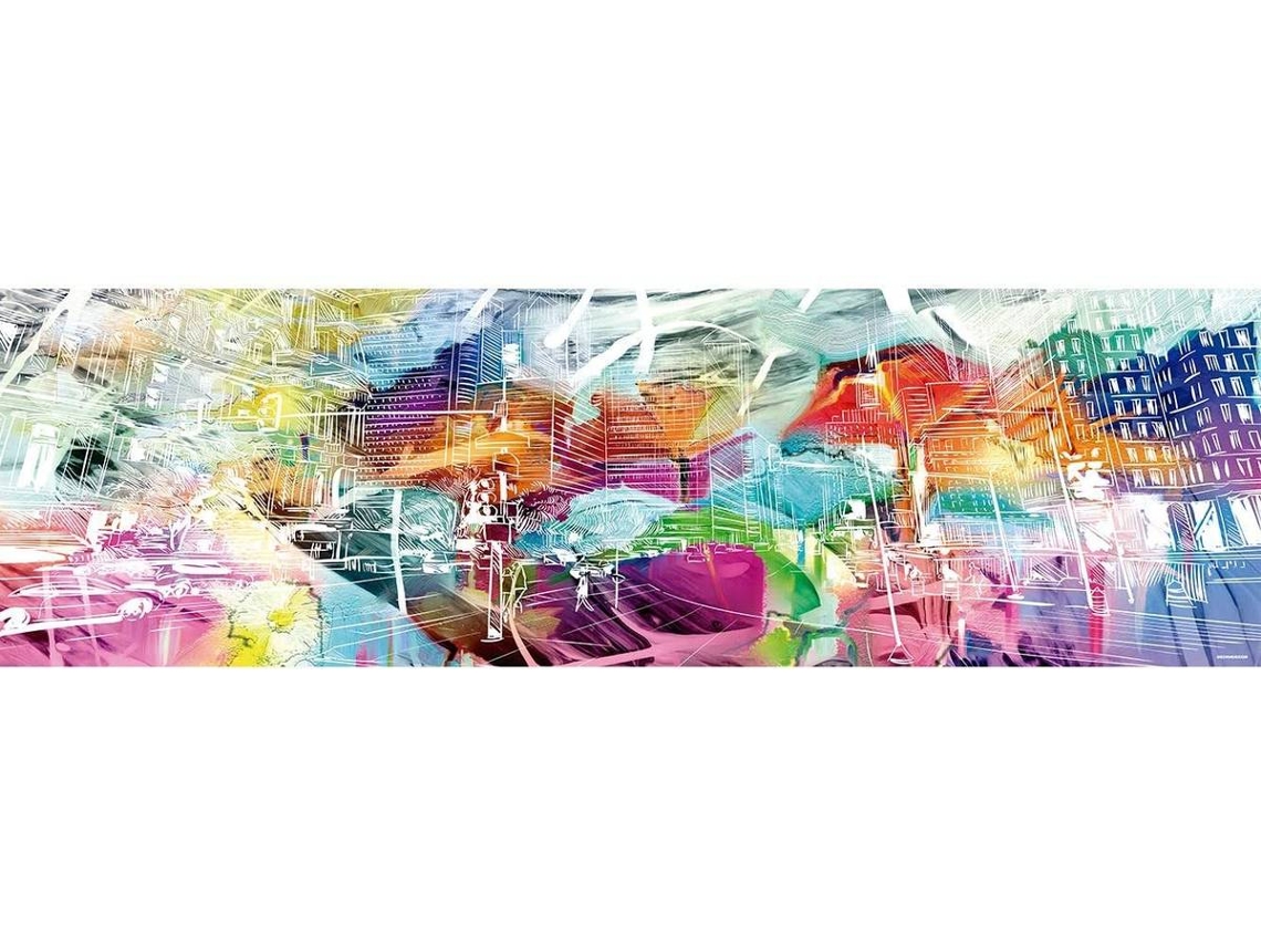 Cabecero de Cama OEDIM Ciudad Colorida (Multicolor - 100x60cm - PVC)