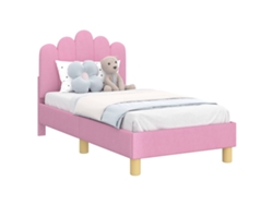 Maison Exclusive - Estructura De Cama Para Niños Pequeños Con Cabecera Rosa Tela